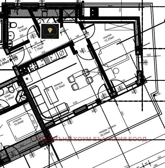 Till salu  1 sovrum Plovdiv , Komatevski vazel , 106 kvm | 79246991 - bild [2]
