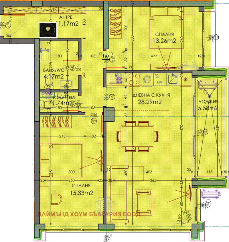 For Sale  2 bedroom Plovdiv , Trakiya , 117 sq.m | 32690921 - image [2]