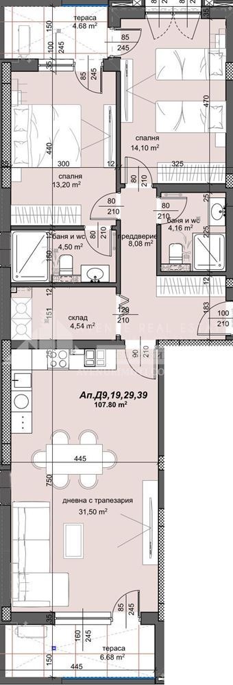 На продаж  2 спальні Пловдив , Тракия , 127 кв.м | 30573764 - зображення [2]