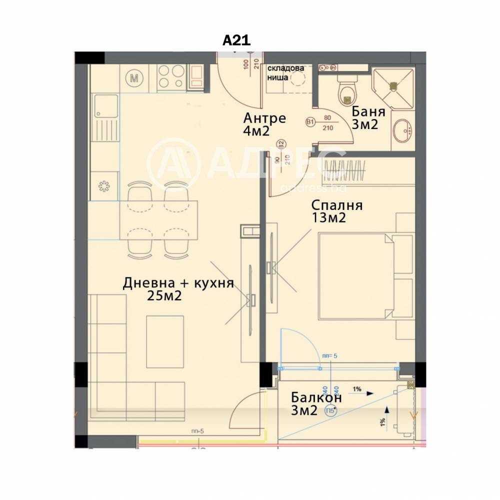 Продава 2-СТАЕН, гр. София, Модерно предградие, снимка 4 - Апартаменти - 55043864