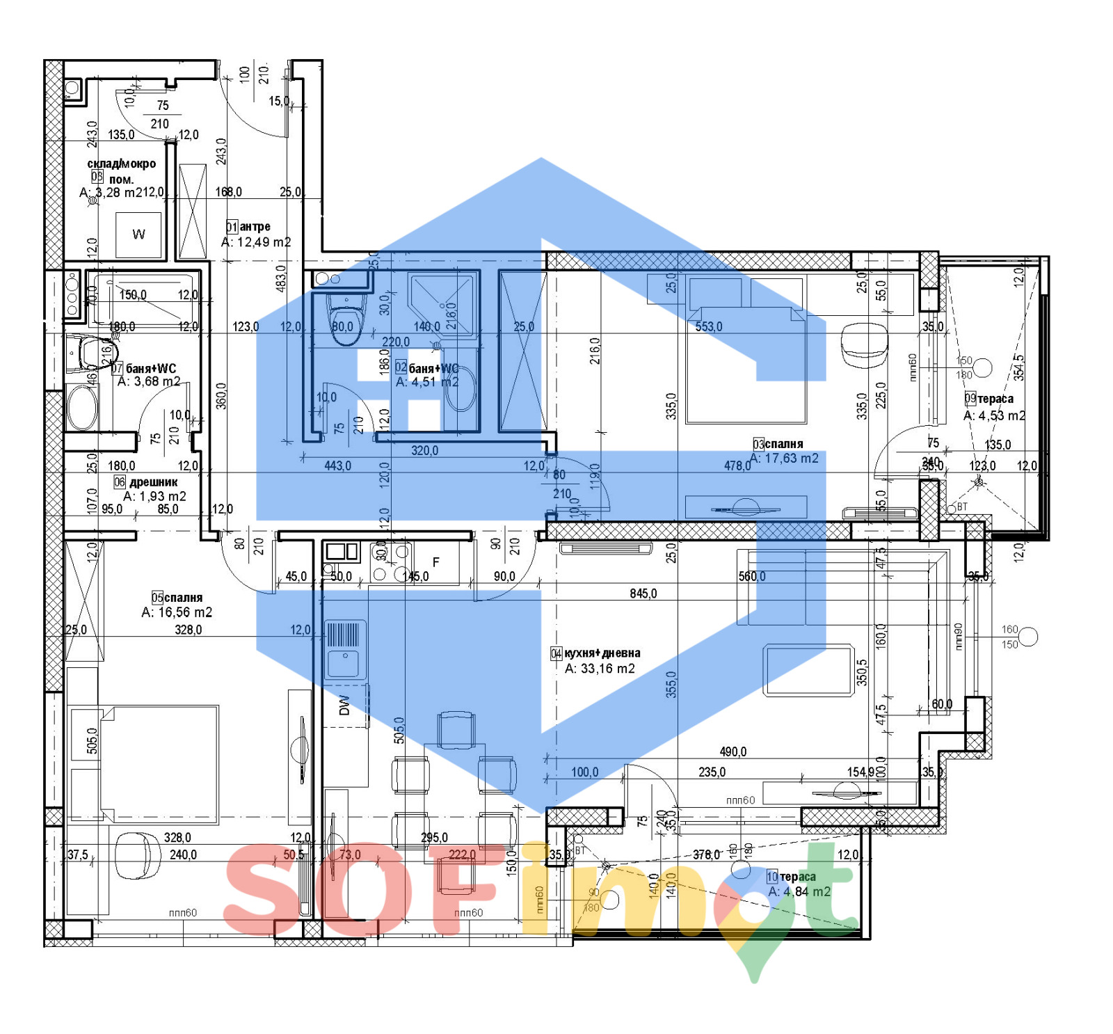 Продава 3-СТАЕН, гр. София, Кръстова вада, снимка 2 - Апартаменти - 54391955