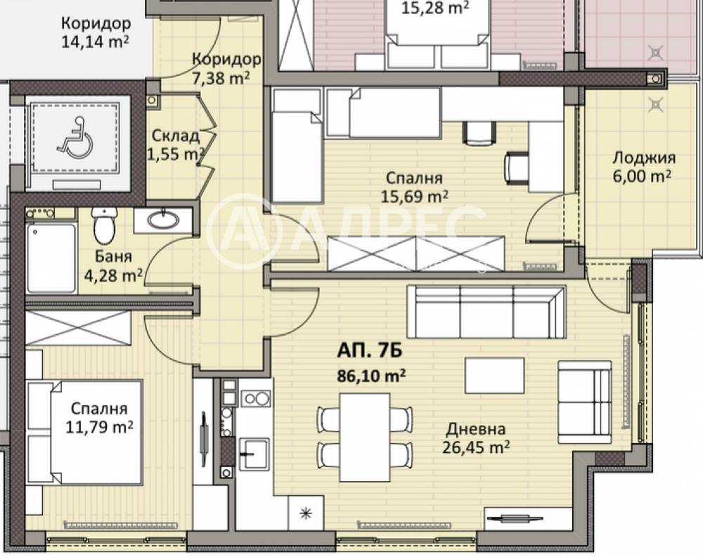 Продава 3-СТАЕН, гр. София, Надежда 2, снимка 4 - Апартаменти - 54792220