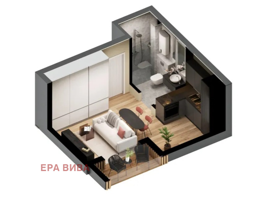 Продава 1-СТАЕН, гр. Варна, м-т Акчелар, снимка 3 - Апартаменти - 53634869