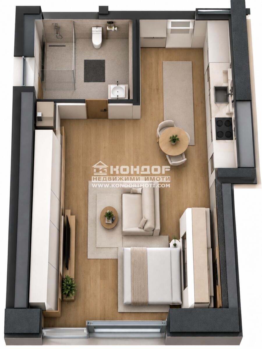 Продава 1-СТАЕН, гр. Пловдив, Въстанически, снимка 2 - Апартаменти - 56622461