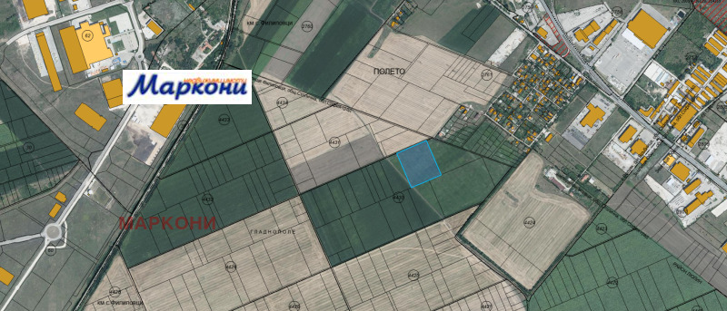 Продава ПАРЦЕЛ в град София, Филиповци - 17850 кв.м / 357 000 € » 698 231.31 лв., МАРКОНИ