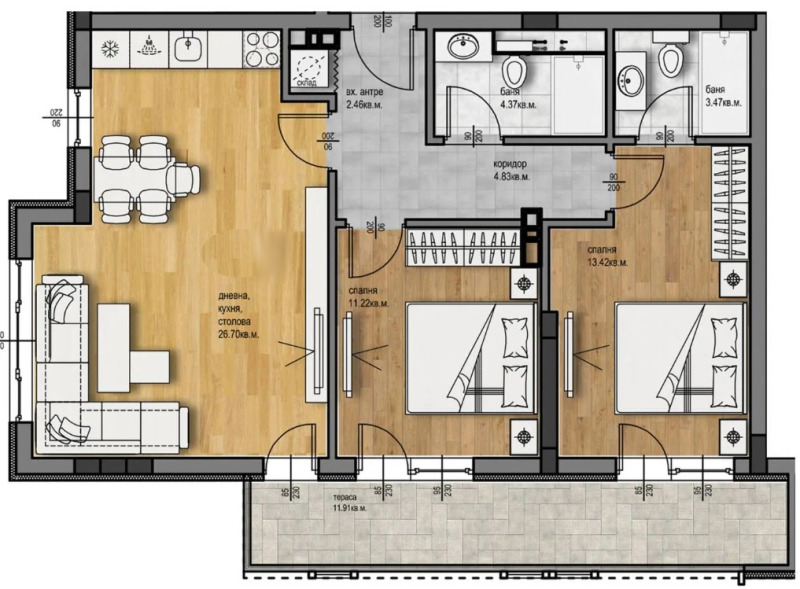 Продава 3-СТАЕН, гр. Пловдив, Западен, снимка 2 - Aпартаменти - 48113095