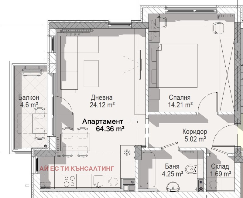 Продава 2-СТАЕН, гр. София, Драгалевци, снимка 7 - Aпартаменти - 48037603