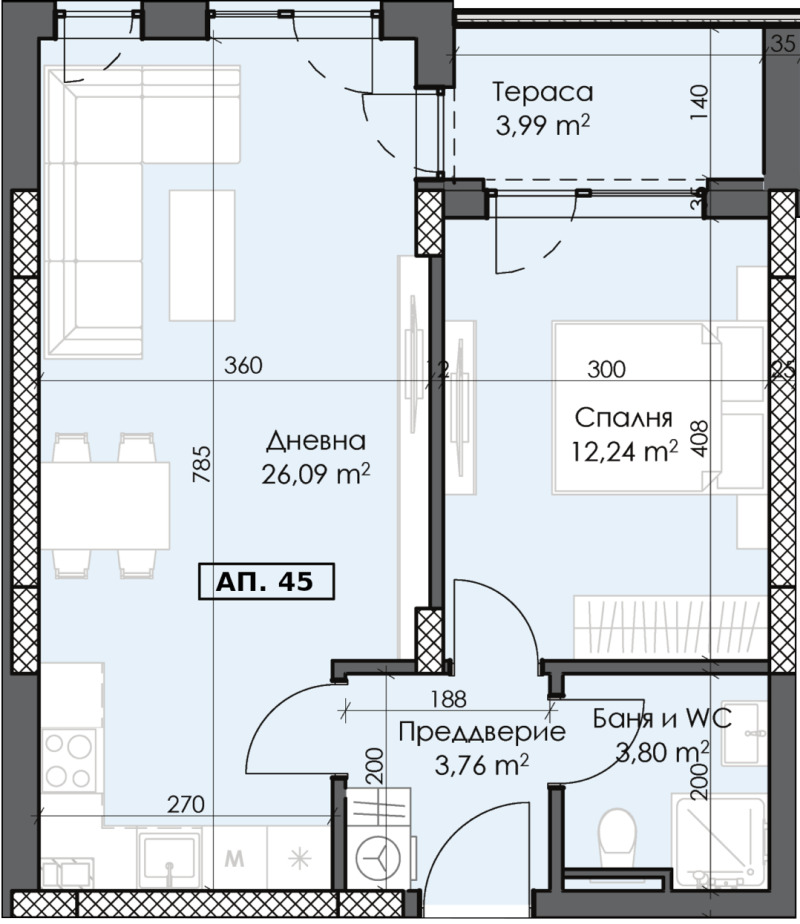 Продава  2-стаен, град Пловдив, Тракия • 73 521 EUR • ID 93665822 — holmes.bg - [1] 