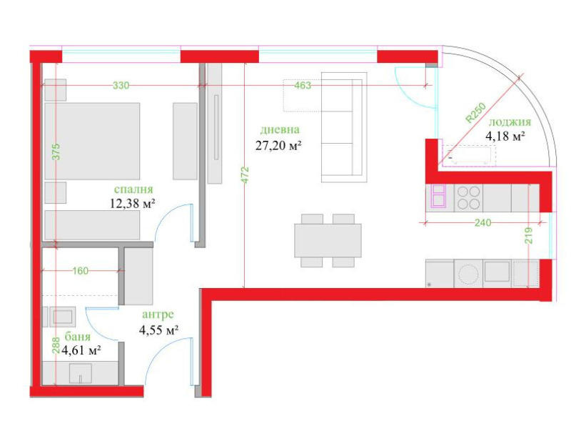 Продава 2-СТАЕН, гр. Варна, Трошево, снимка 11 - Апартаменти - 53505470