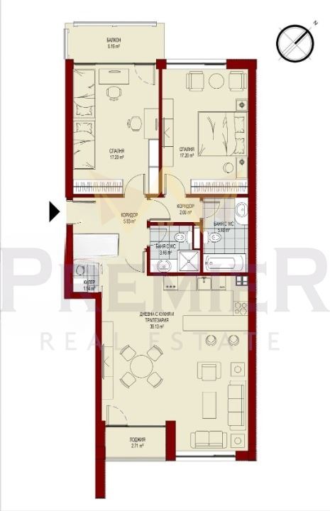 Eladó  2 hálószobás Sofia , Centar , 135 négyzetméter | 64180304 - kép [2]