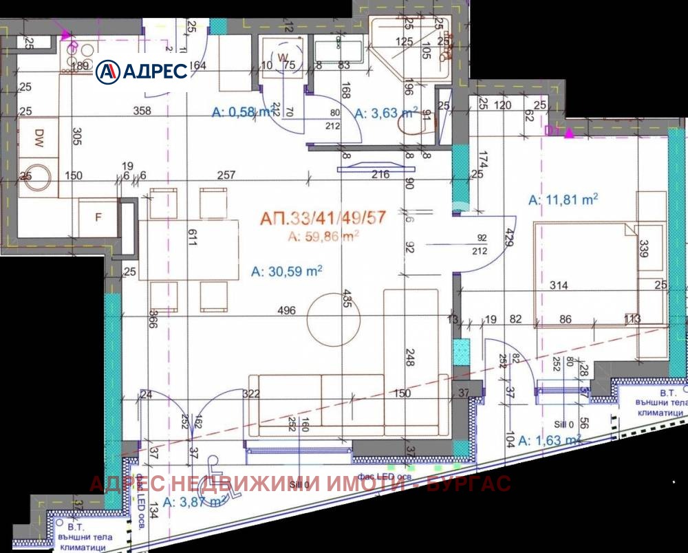 Продава 2-СТАЕН, гр. Бургас, Братя Миладинови, снимка 2 - Апартаменти - 54029589
