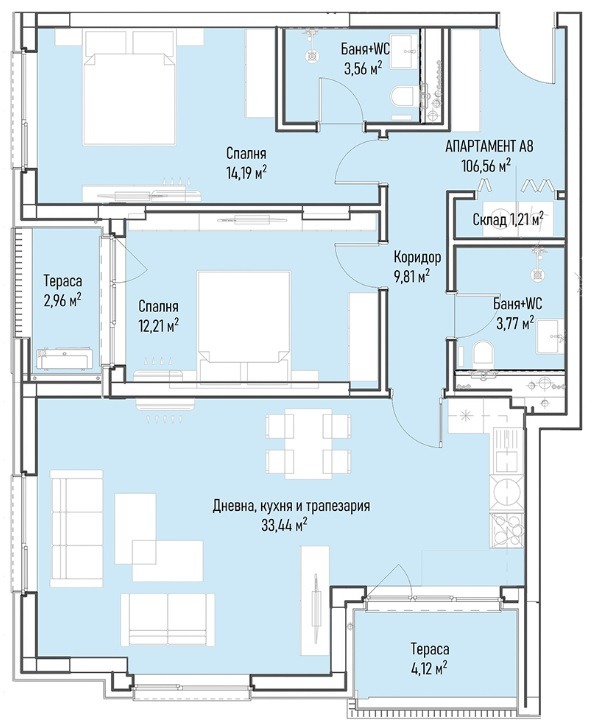 Продава 3-СТАЕН, гр. София, Младост 4, снимка 2 - Aпартаменти - 48956719