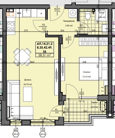 Продава  2-стаен град Пловдив , Кършияка , 69 кв.м | 52454072