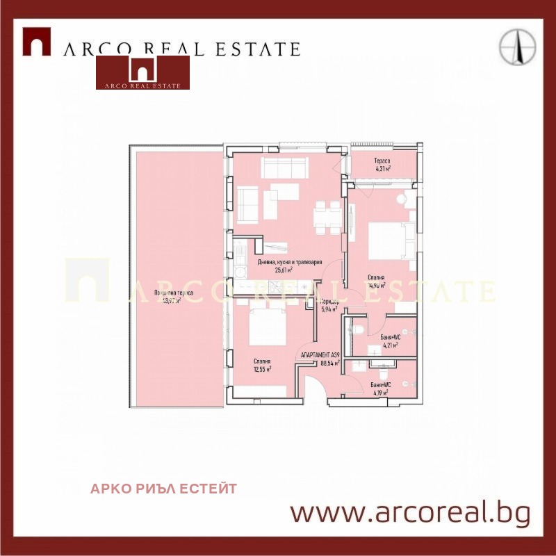 Till salu  2 sovrum Sofia , Mladost 4 , 109 kvm | 39211980