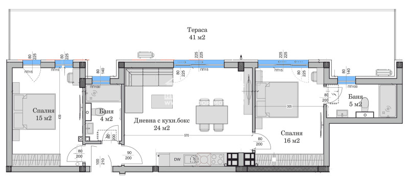 À venda  2 quartos Plovdiv , Hristo Smirnenski , 130 m² | 30427313