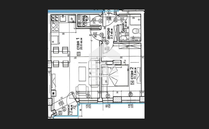 En venta  1 dormitorio Sofia , Vitosha , 58 metros cuadrados | 53093911 - imagen [5]
