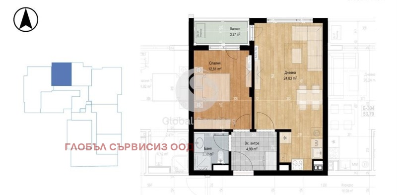 De vânzare  1 dormitor Sofia , Mladost 4 , 65 mp | 67848710 - imagine [2]