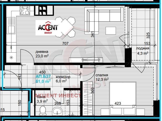 Satılık  1 yatak odası Varna , Asparuhovo , 71 metrekare | 15296459 - görüntü [2]