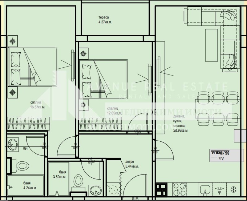 Продава 3-СТАЕН, гр. Пловдив, Кършияка, снимка 2 - Aпартаменти - 47541289