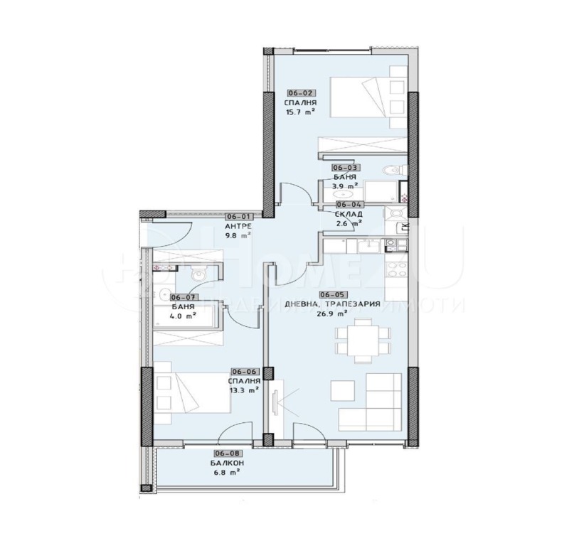 Na sprzedaż  2 sypialnie Sofia , Malinowa dolina , 116 mkw | 30671524 - obraz [2]