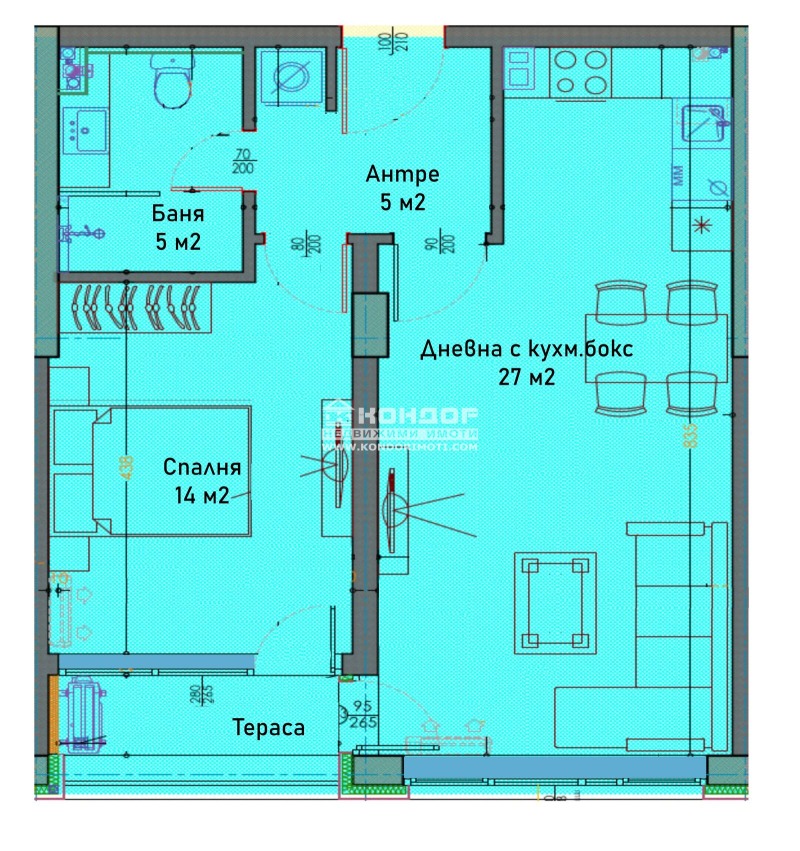 Продаја  1 спаваћа соба Пловдив , Тракија , 77 м2 | 57648391 - слика [2]