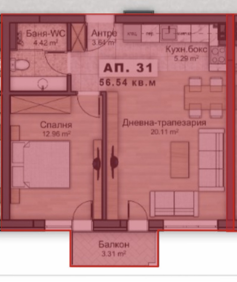 Te koop  1 slaapkamer Sofia , Ovtsja kupel , 64 m² | 92867859 - afbeelding [5]