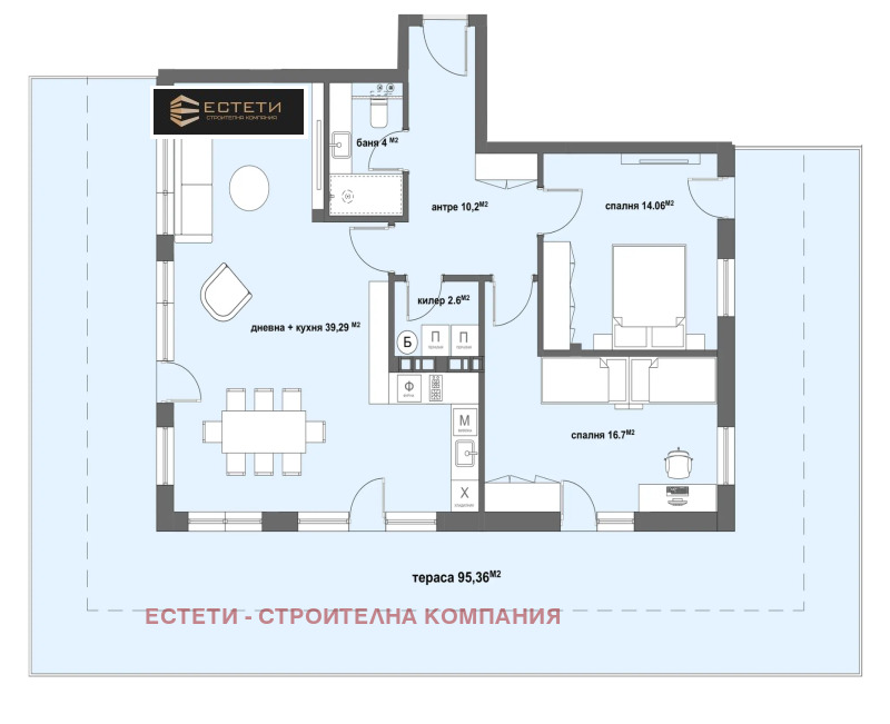 Продава 3-СТАЕН в град Стара Загора, Самара 3 - 245 кв.м / 243 900 € » 477 026.94 лв., ЕСТЕТИ - СТРОИТЕЛНА КОМПАНИЯ