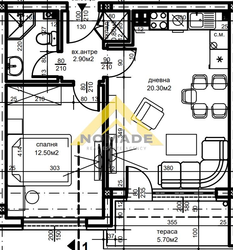 De vânzare  1 dormitor Plovdiv , Belomorsci , 60 mp | 73280123 - imagine [4]