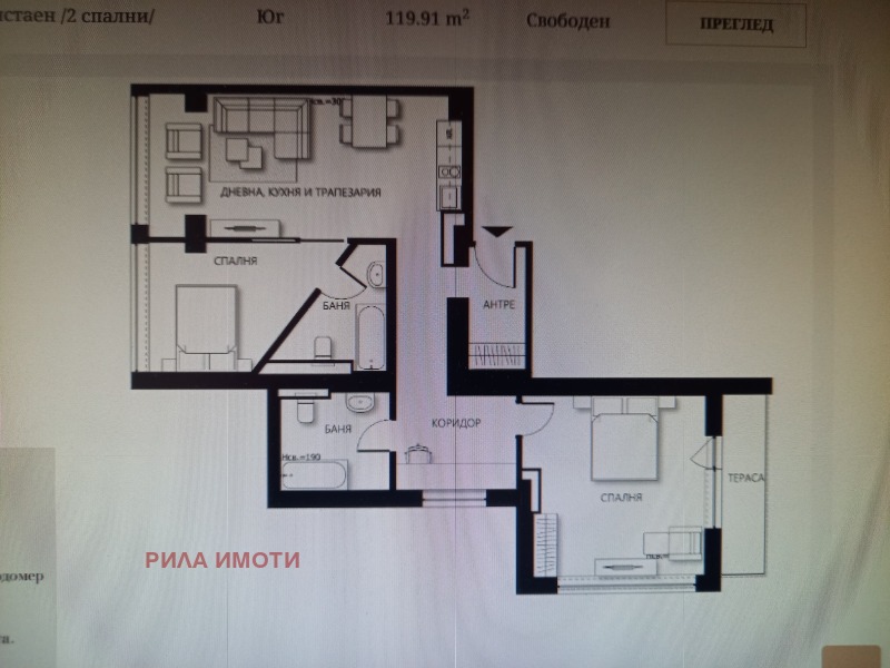 Продаја  2 спаваће собе регион Софиа , к.к. Боровец , 120 м2 | 23615092 - слика [12]