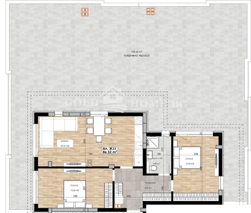 На продаж  2 спальні Пловдив , Остромила , 266 кв.м | 51880609 - зображення [2]