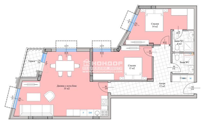 Продается  2 спальни Пловдив , Остромила , 117 кв.м | 58971299 - изображение [4]