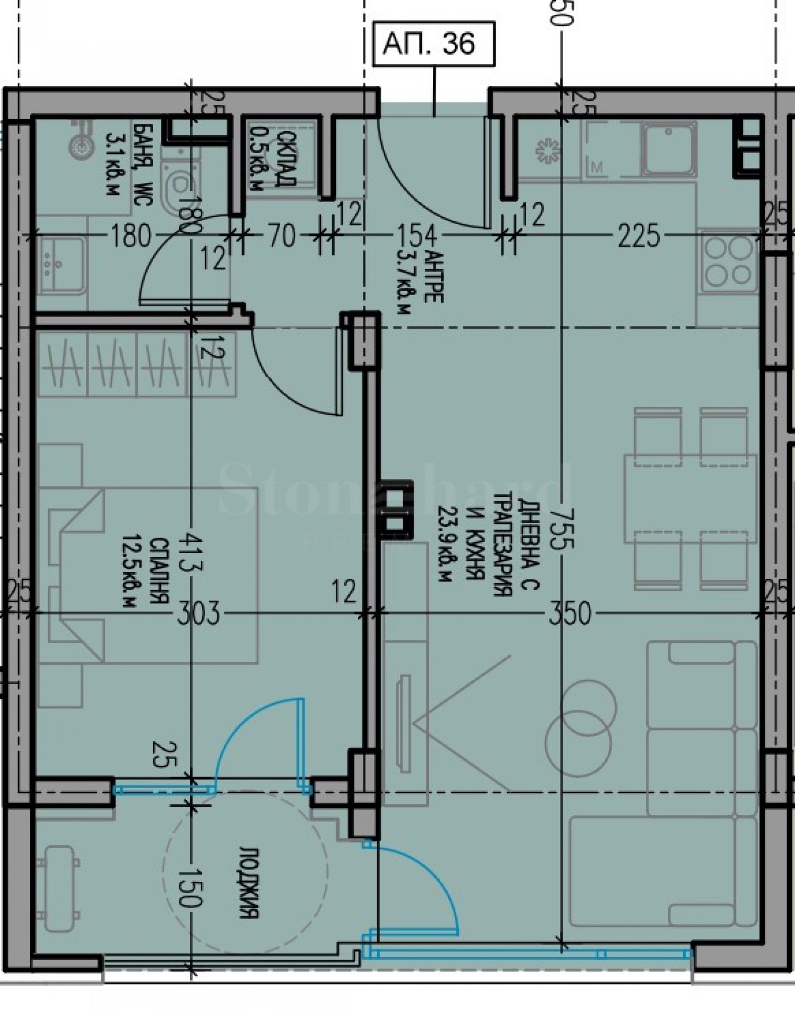Продава 2-СТАЕН, гр. Бургас, Славейков, снимка 2 - Апартаменти - 56438741
