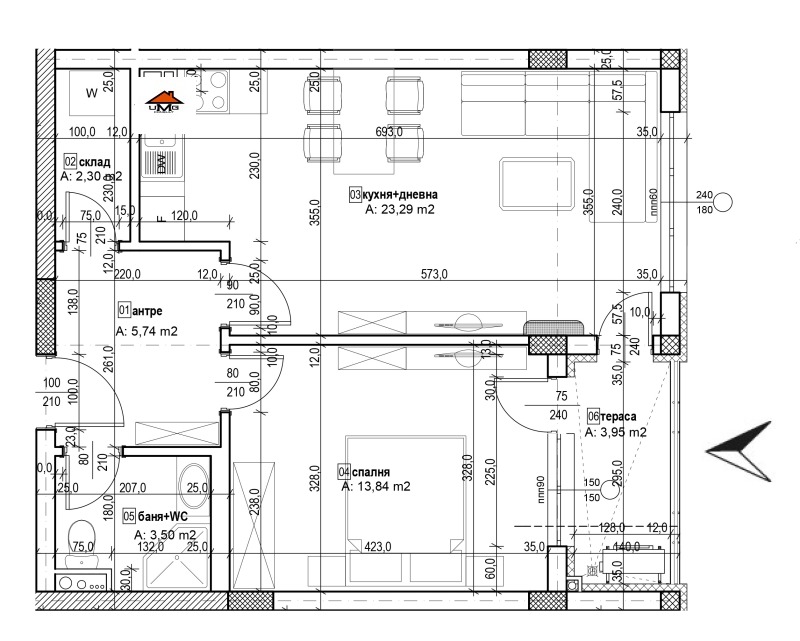 Zu verkaufen  1 Schlafzimmer Sofia , Darweniza , 73 qm | 25985382