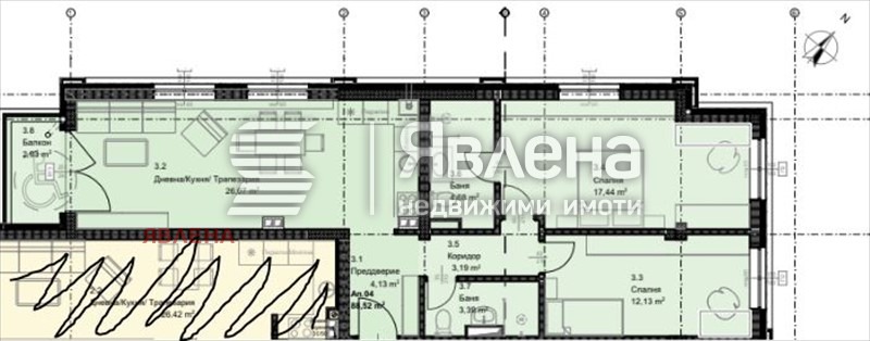 Продава 3-СТАЕН, гр. София, Овча купел, снимка 2 - Aпартаменти - 47427308