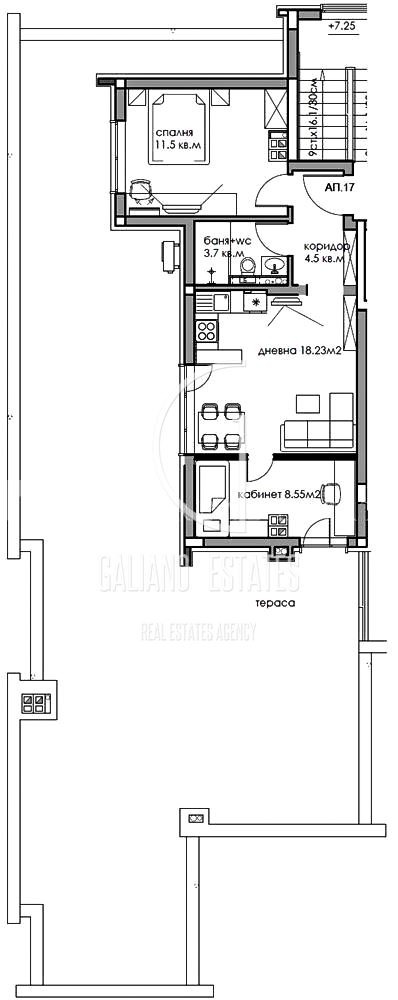 Продава 3-СТАЕН, гр. София, Обеля, снимка 2 - Aпартаменти - 48576646