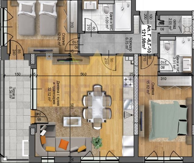 Продава 3-СТАЕН, гр. Пловдив, Отдих и култура, снимка 9 - Апартаменти - 54939982