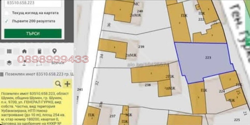 Продава ПАРЦЕЛ, гр. Шумен, Гривица, снимка 5 - Парцели - 53353773