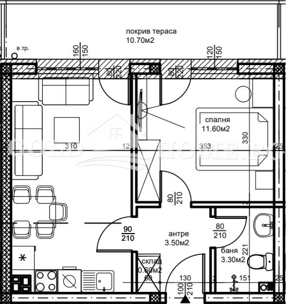 На продаж  1 спальня Пловдив , Беломорски , 62 кв.м | 93878893 - зображення [2]