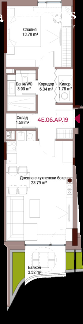 Продава 2-СТАЕН, гр. София, Лозенец, снимка 8 - Апартаменти - 54218466