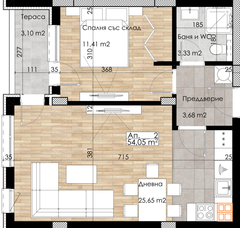 Продава 2-СТАЕН, гр. Пловдив, Остромила, снимка 6 - Aпартаменти - 48237261