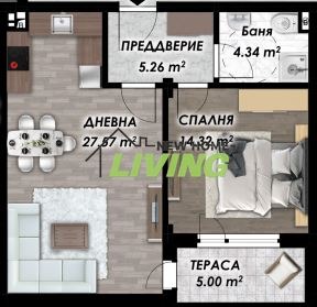Προς πώληση  1 υπνοδωμάτιο Πλοβδηβ , Βελομορσκη , 75 τ.μ | 34100409 - εικόνα [2]