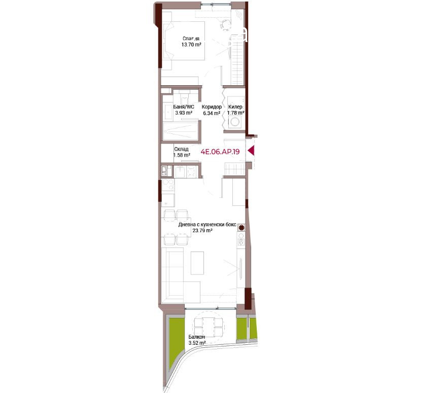 Продава 2-СТАЕН, гр. София, Лозенец, снимка 6 - Апартаменти - 54218466