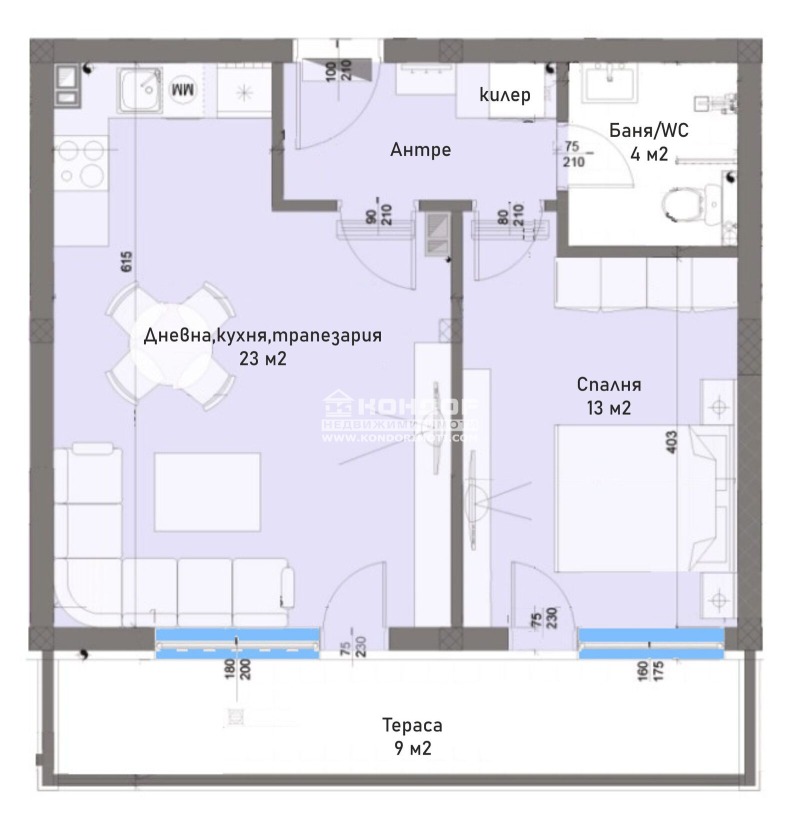 À vendre  1 chambre Plovdiv , Karchiyaka , 69 m² | 37347945 - image [2]