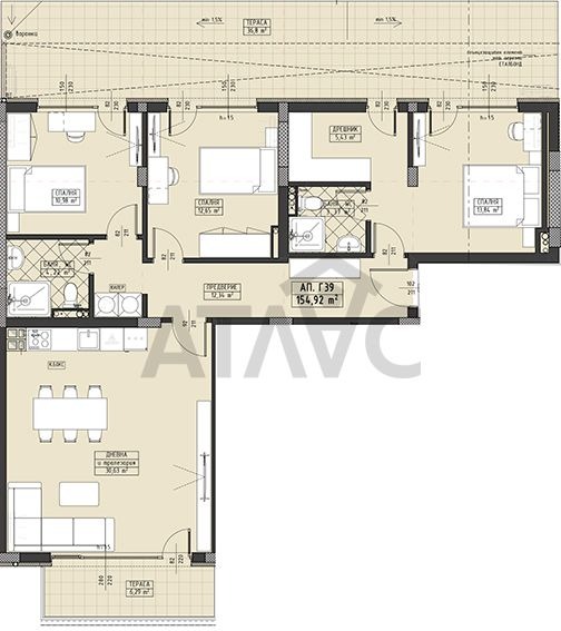 En venta  3 dormitorios Plovdiv , Jristo Smirnenski , 179 metros cuadrados | 61350119