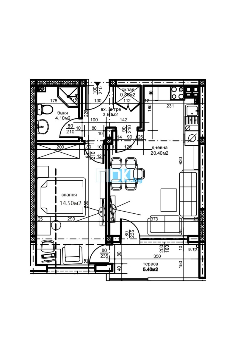 Myytävänä  1 makuuhuone Plovdiv , Ostromila , 65 neliömetriä | 62805113 - kuva [2]