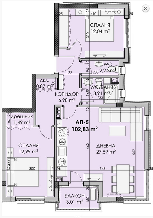 Продава 3-СТАЕН, гр. Бургас, Сарафово, снимка 3 - Aпартаменти - 49553868