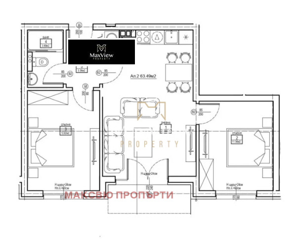 À venda  2 quartos Sofia , Orlandovci , 74 m² | 73537227 - imagem [3]