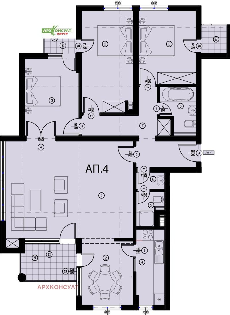 Продава 4-СТАЕН, гр. София, Манастирски ливади, снимка 9 - Апартаменти - 53439688