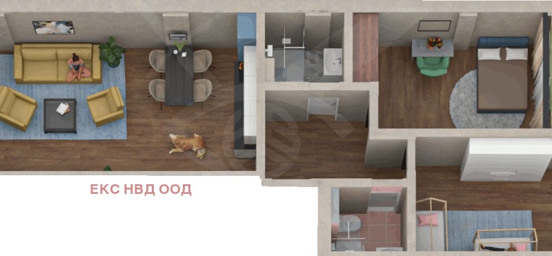 À venda  2 quartos Plovdiv , Hristo Smirnenski , 102 m² | 38104200