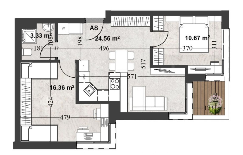 Продава 3-СТАЕН, гр. София, Кръстова вада, снимка 2 - Апартаменти - 52233510